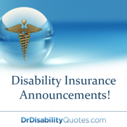Disability insurance announcements written out